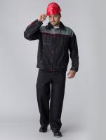 Костюм Фаворит-комфорт (тк.Саржа,250) брюки, т.серый/серый