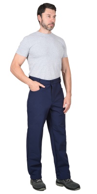 Брюки "АЗОВ" синие софтшелл пл. 350 г/кв.м