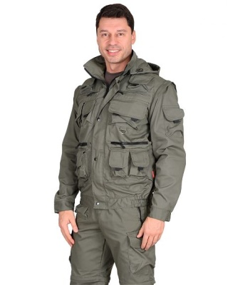 Костюм "Тигр" куртка, брюки (тк. Rodos 245) Оливковый 